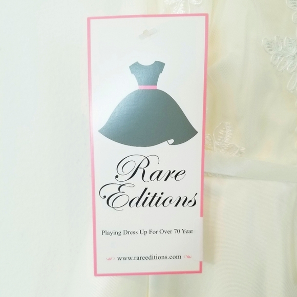 Rare Edition Embroidered Mesh Asymmetrical Overlay Formal Pageant Dress NWT sz12 - Picture 4 of 16